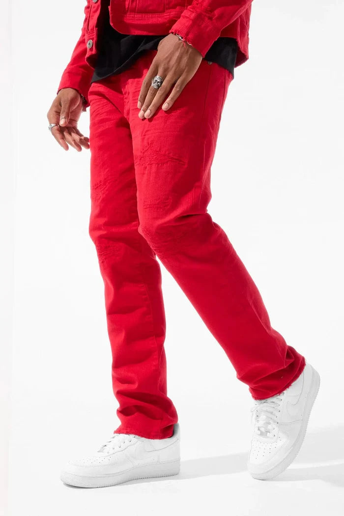 JORDAN CRAIG-COLLINS - MARTIN-TRIBECA TWILL PANTS (RED)-JT990R