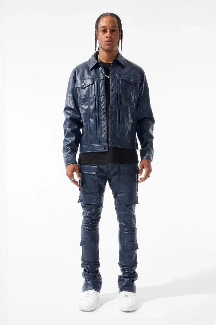 JORDAN CRAIG-ITHRILLER TRUCKER JACKET (midnight blue)-JJ1218