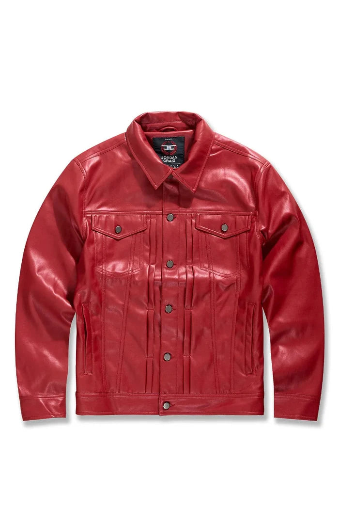 JORDAN CRAIG-ITHRILLER TRUCKER JACKET (RED)-JJ1218