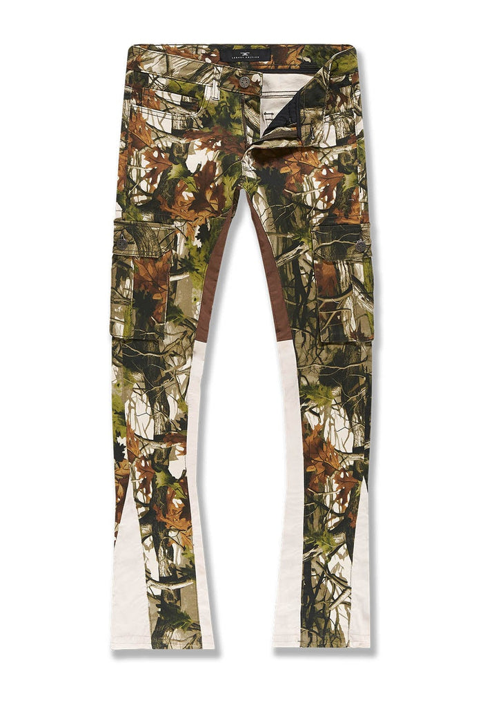 JORDAN CRAIG-KIDS STACKED CAMO CARGO DENIM (OAK)-JTF222C