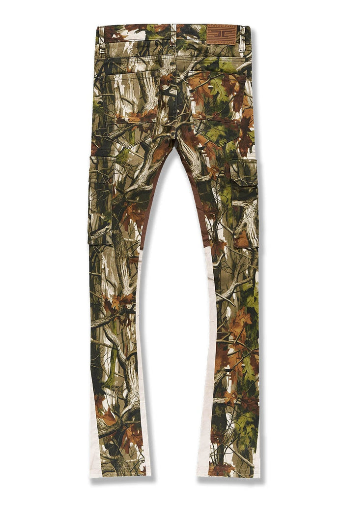 JORDAN CRAIG-KIDS STACKED CAMO CARGO DENIM (OAK)-JTF222C