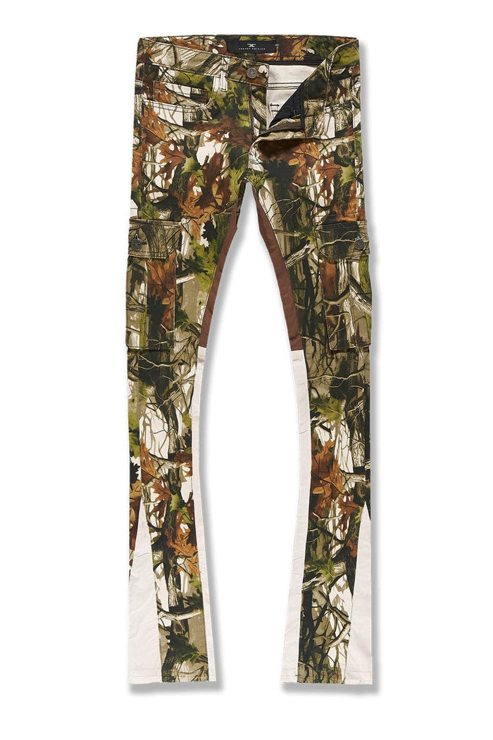 JORDAN CRAIG-KIDS STACKED CAMO CARGO DENIM (OAK)-JTF222C