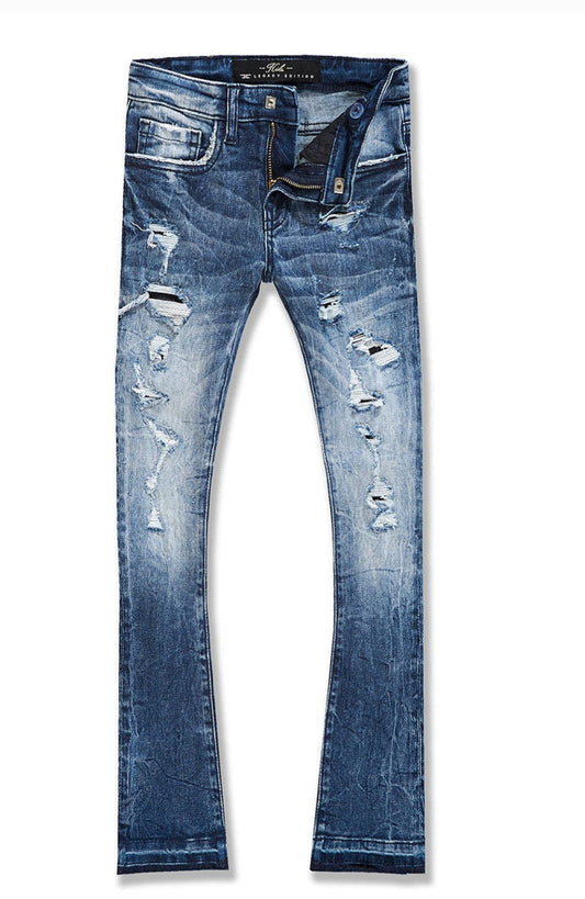 JORDAN CRAIG KIDS STACKED ROCKPORT DENIM (DEEP BLUE)-JTF1167RK