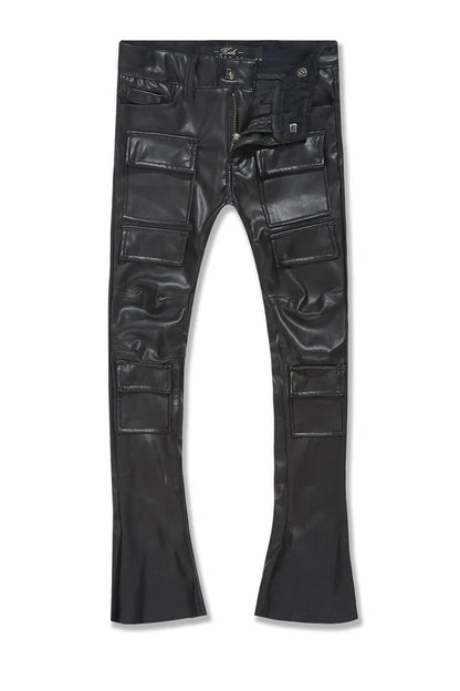 JORDAN CRAIG-KIDS STACKED THRILLER CARGO PANTS (BLACK)-JRF1218K