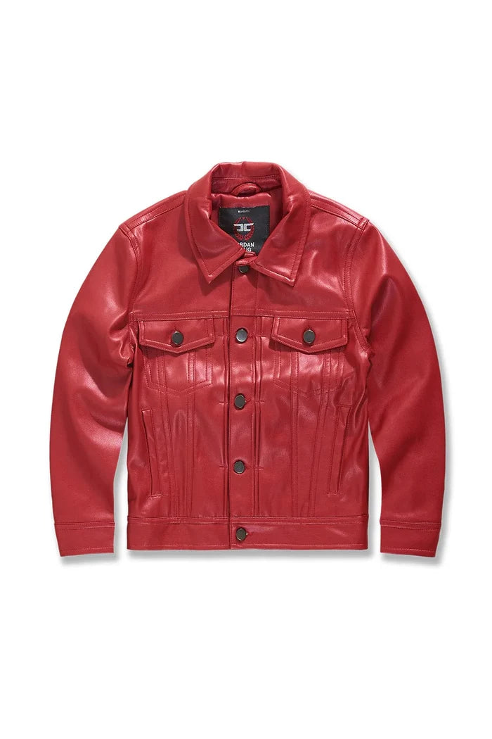 JORDAN CRAIG-KIDS THRILLER TRUCKER JACKET (RED)-2560K