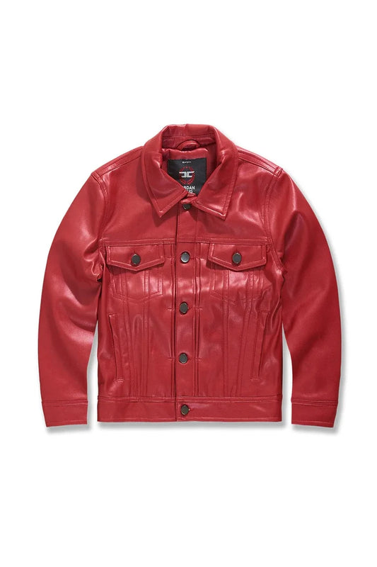 JORDAN CRAIG-KIDS THRILLER TRUCKER JACKET (RED)-2560K