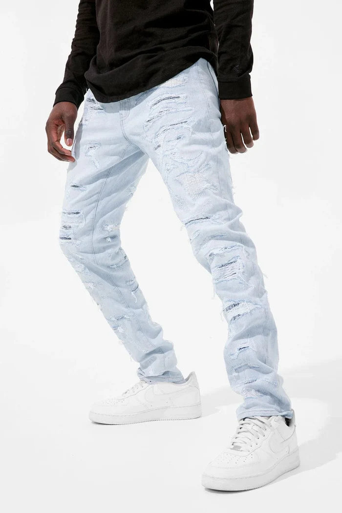 JORDAN CRAIG-MARTIN - FRANKENSTEIN DENIM (ICED WHITE).-JT1208
