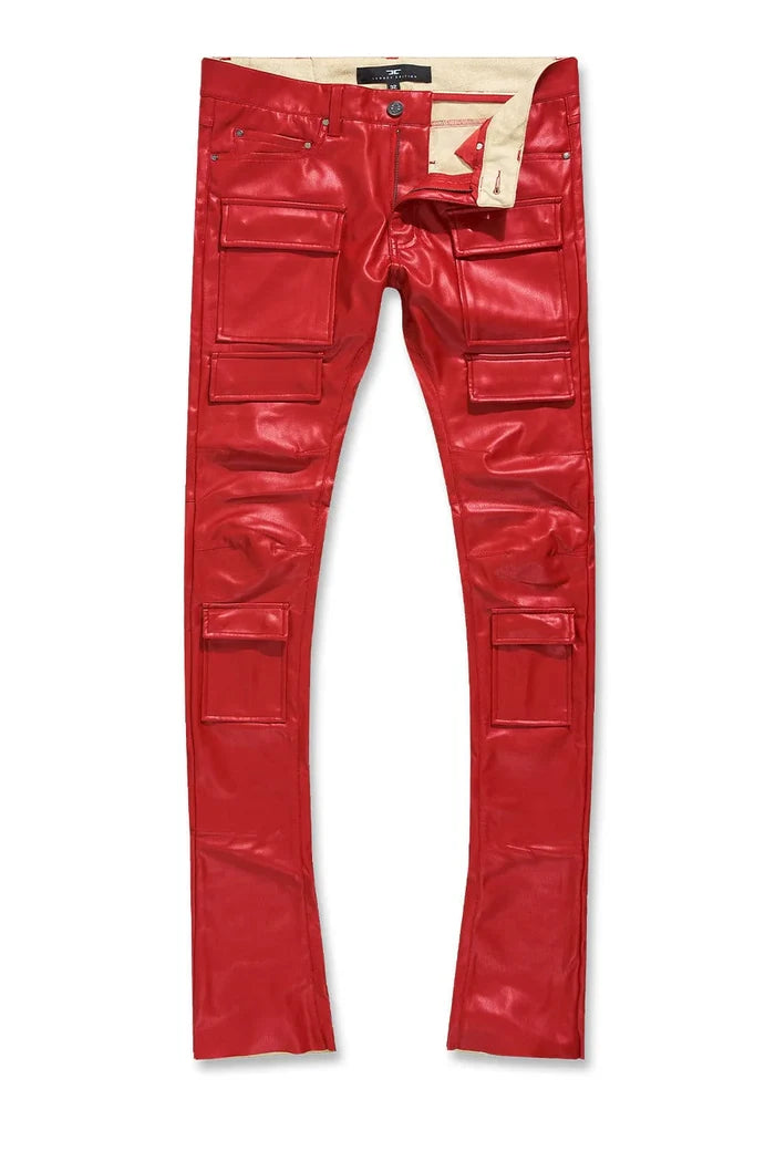 JORDAN CRAIG-ROSS STACKED - THRILLER CARGO PANTS (RED)-JRF1218