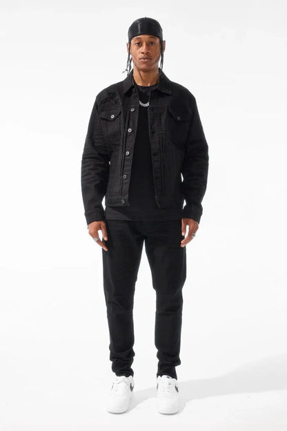 JORDAN CRAIG-TRIBECA TWILL TRUCKER JACKET (BLACK)JJ990R