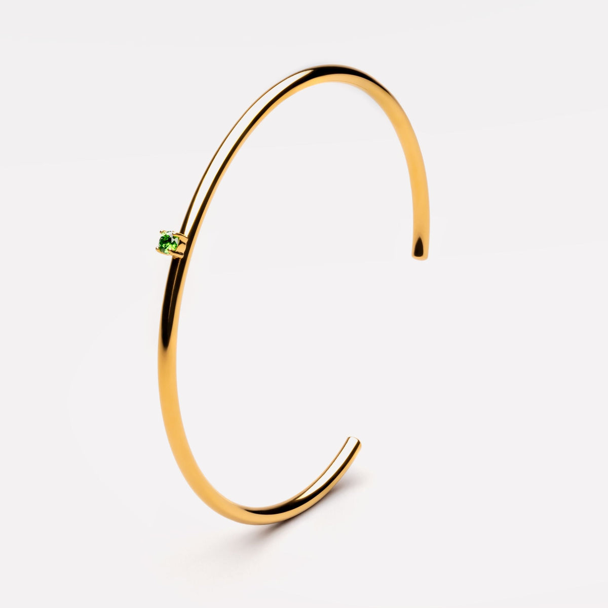 Thin Emerald Cuff