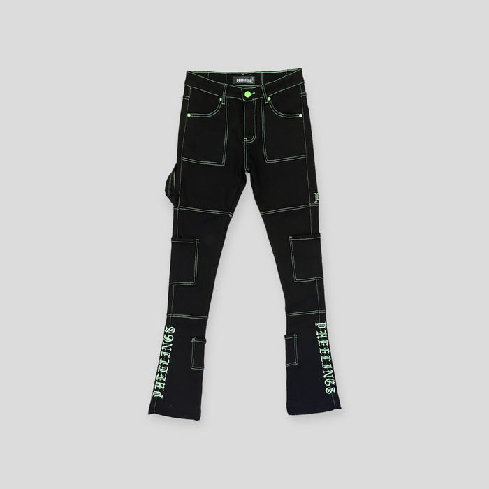 DEFYING ODDS" CARGO FLARE STACK DENIM PH-FW23-78