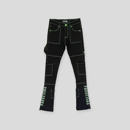 DEFYING ODDS" CARGO FLARE STACK DENIM PH-FW23-78