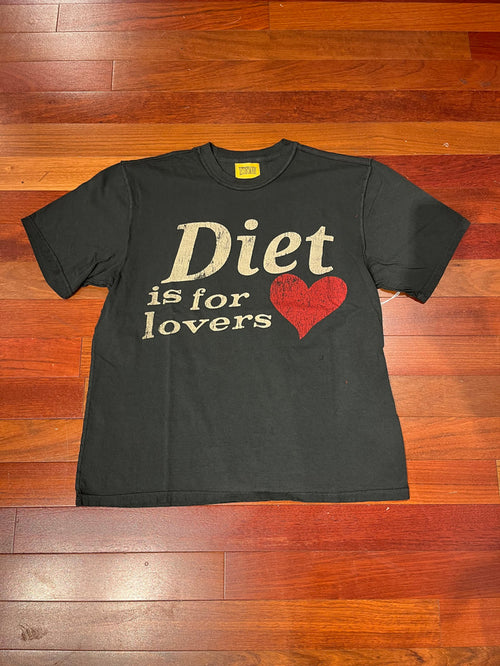 DIET STARTS MONDAY-LOVERS TEE-VINTAGE BLACK