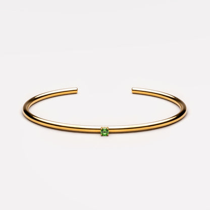 Thin Emerald Cuff
