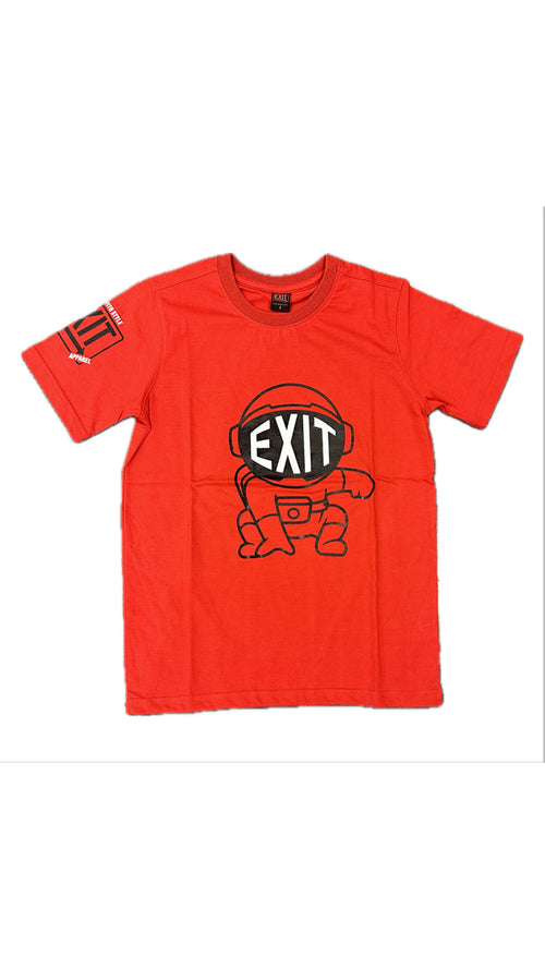 EXIT-Essential Kids Tee Red/White-EX-853