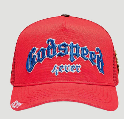 GODSPEED GS FOREVER TRUCKER HAT - RED-WHITE-BLUE - O/S