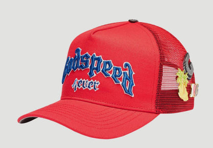 GODSPEED GS FOREVER TRUCKER HAT - RED-WHITE-BLUE - O/S