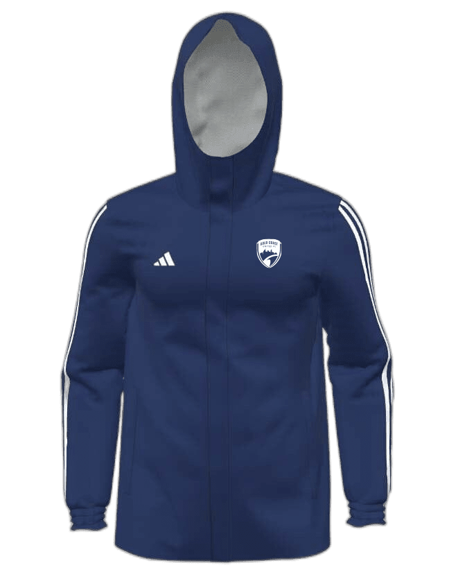 GOLD COAST UNITED Mi Adidas 23 All Weather Jacket Youth (HR4235-NAVY) GOLD COAST UNITED Adidas Club Zone