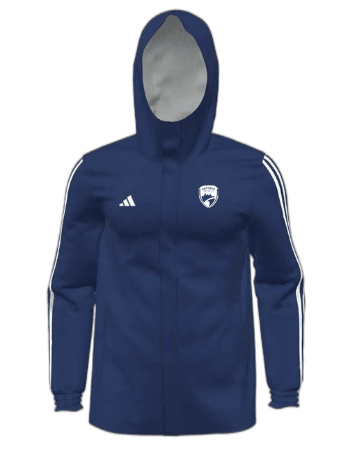 GOLD COAST UNITED Mi Adidas 23 All Weather Jacket Youth (HR4235-NAVY) GOLD COAST UNITED Adidas Club Zone