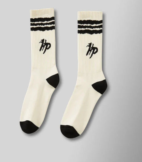 HYDEPARK-Wavy Sock - Cream & Black