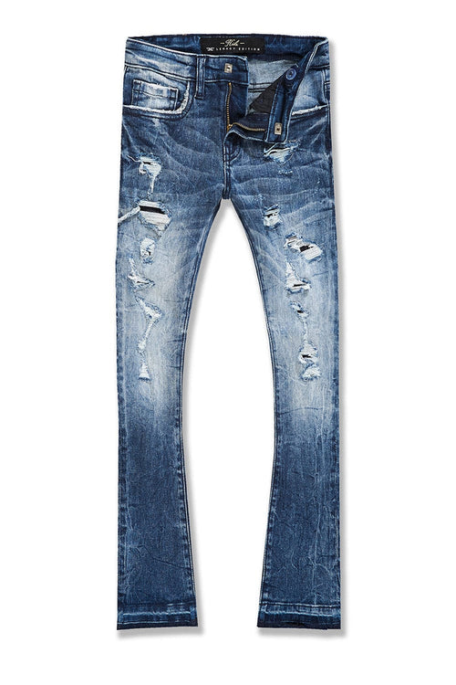 JORDANCRAIG-KIDS STACKED ROCKPORT DENIM (DEEP BLUE)-JTF1167RK
