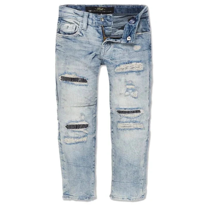 KIDS JORDAN CRAIG BAYSIDE RIP & REPAIR DENIM (ICE BLUE) JS355RK