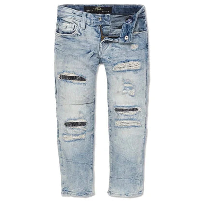 KIDS JORDAN CRAIG BAYSIDE RIP & REPAIR DENIM (ICE BLUE) JS355RK