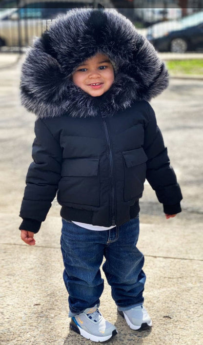 KIDS HOLLIS BOMBER JACKET (BLACK)-91541k