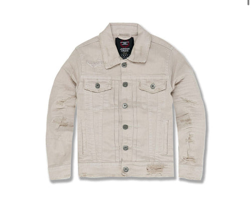 KIDS TRIBECA TWILL TRUCKER JACKET (LATTE)-JJ900RK