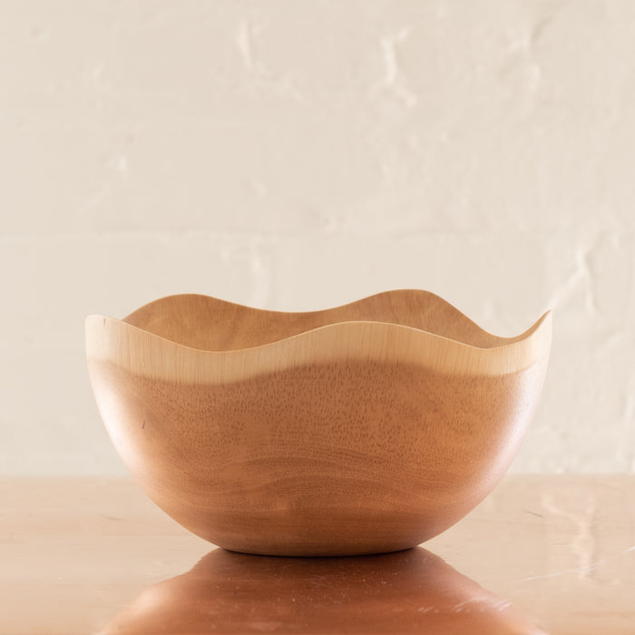 Kiln Mango Wood Wave Edge Bowl