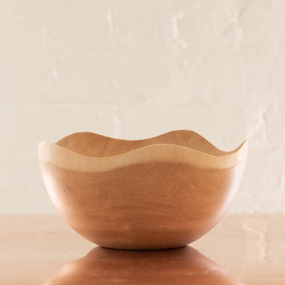 Kiln Mango Wood Wave Edge Bowl