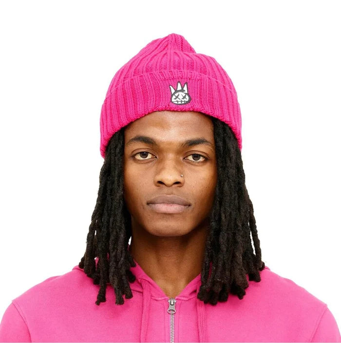 KNIT HAT WITH CLEAN 2 TONE SHIMUCHAN LOGO IN PINE-621B0-CH25