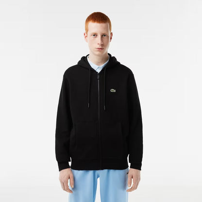 LACOSTE-Men's Kangaroo Pocket Zip-Up Fleece Hoodie-SH9626 51 031