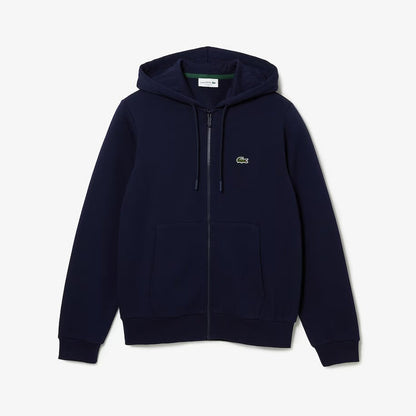 LACOSTE-Men's Kangaroo Pocket Zip-Up Fleece Hoodi—SH9626 51 166
