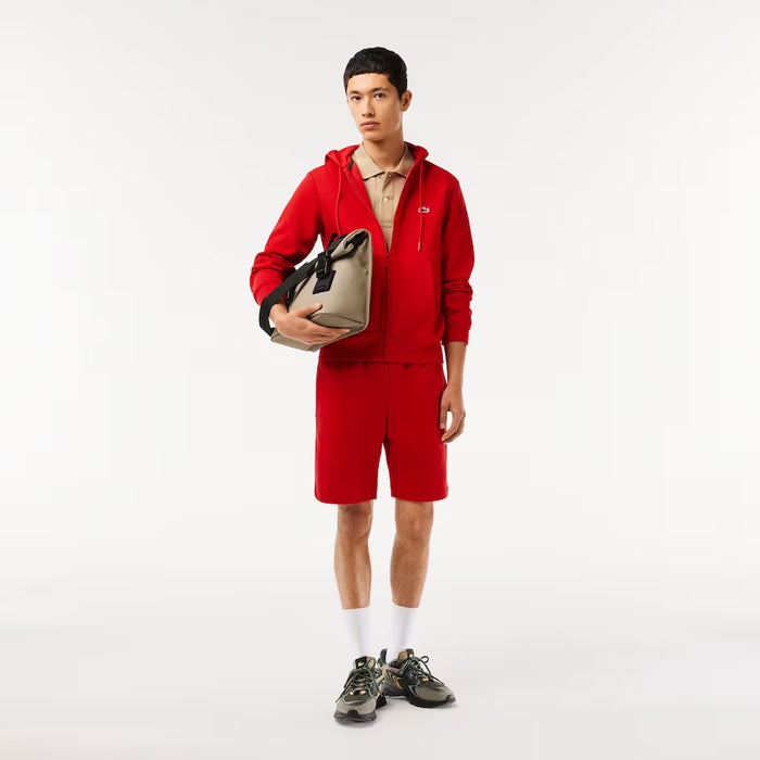 LACOSTE-Men's Kangaroo Pocket Zip-Up Fleece Hoodi—SH9626 51 240
