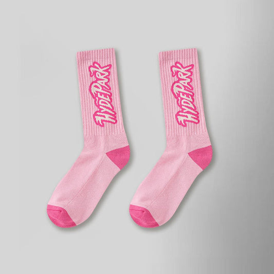 Logo Intarsia Sock - Bubble Gum HYDEPARK