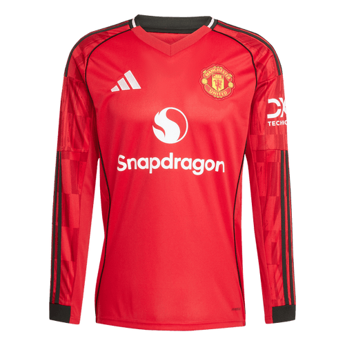 Manchester United 25/26 Long Sleeve Home Jersey (JP3037) Apparel Adidas