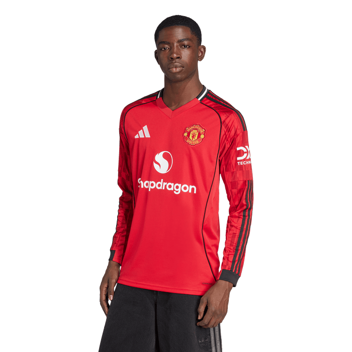 Manchester United 25/26 Long Sleeve Home Jersey (JP3037) Apparel Adidas