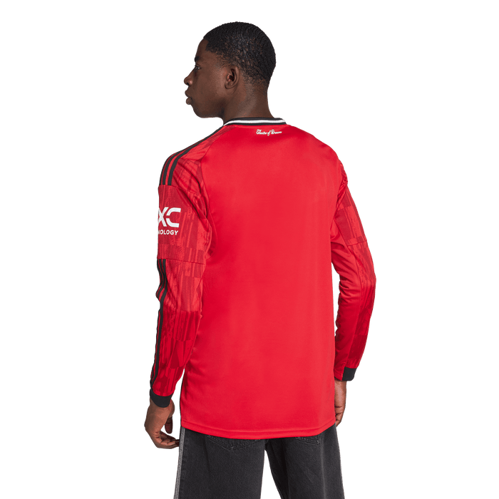 Manchester United 25/26 Long Sleeve Home Jersey (JP3037) Apparel Adidas