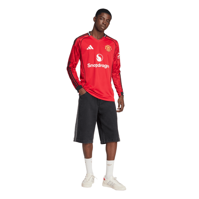 Manchester United 25/26 Long Sleeve Home Jersey (JP3037) Apparel Adidas