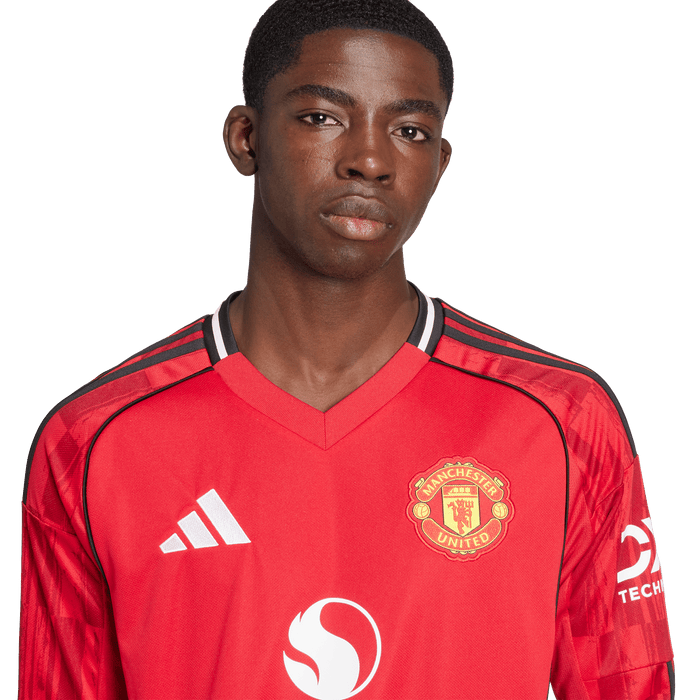 Manchester United 25/26 Long Sleeve Home Jersey (JP3037) Apparel Adidas