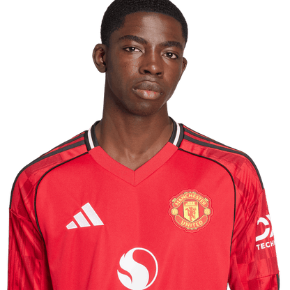 Manchester United 25/26 Long Sleeve Home Jersey (JP3037) Apparel Adidas