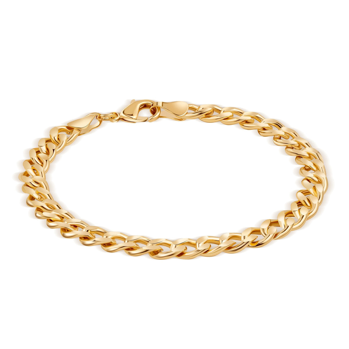 18k Cuban Chain Bracelet  (multiple thickness available)