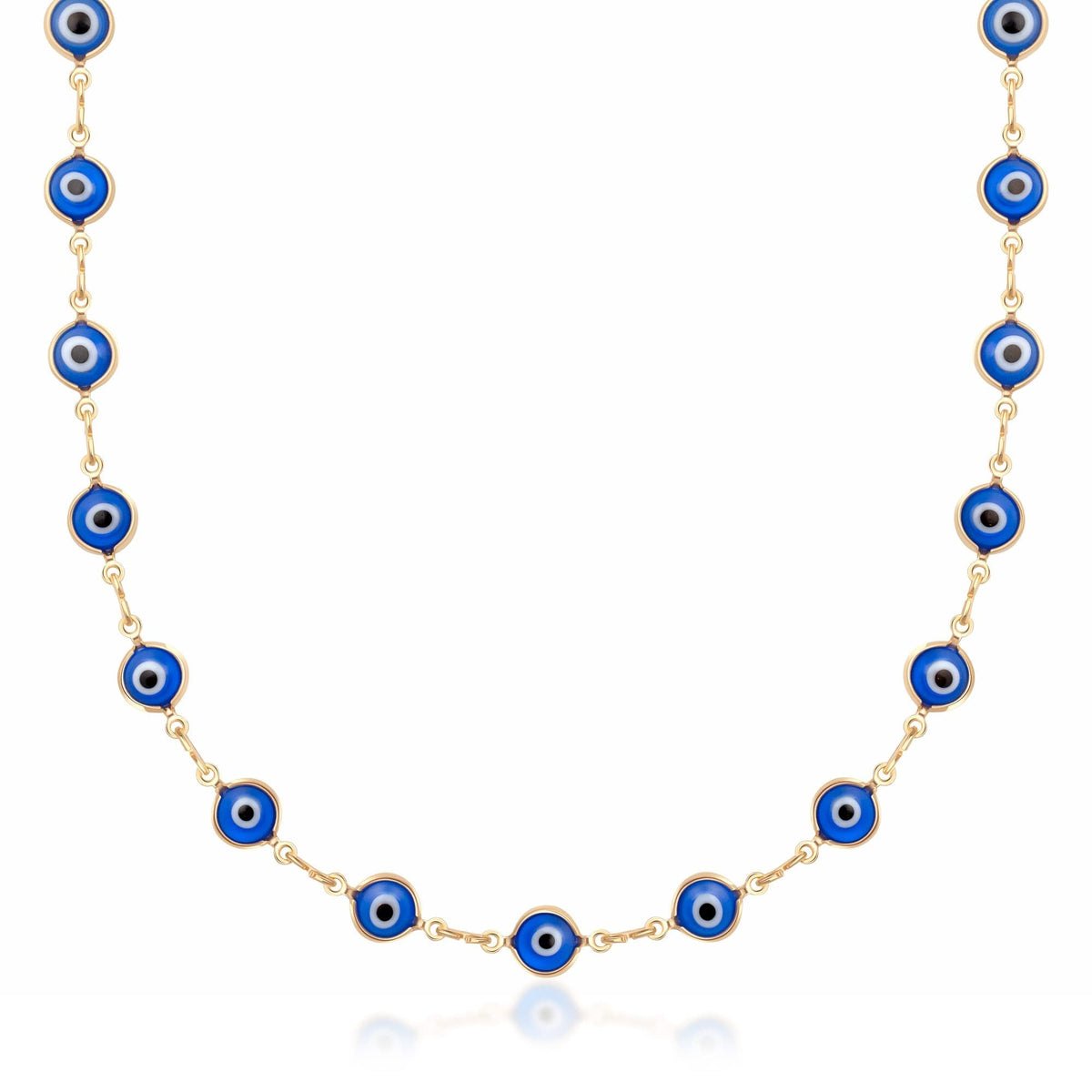 Barzel 18K Gold Plated Evil Eye Necklace - Made In Brazil