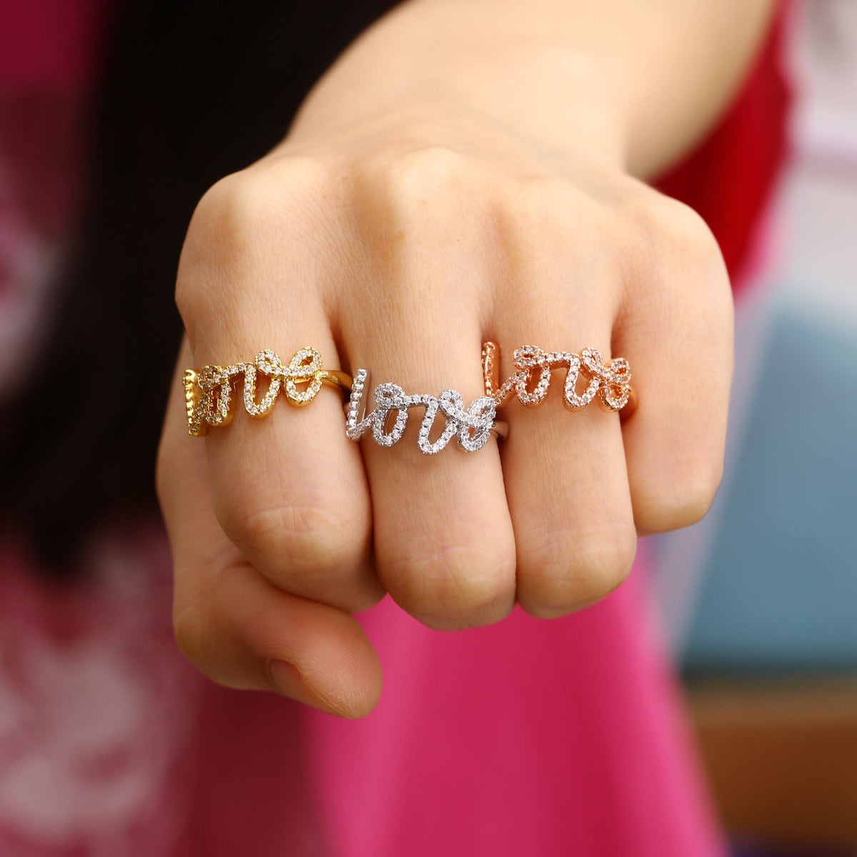 18K Gold Plated "LOVE" Ring