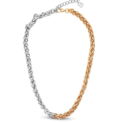 18K Gold Plated Two-Tone Franco Chain Necklace