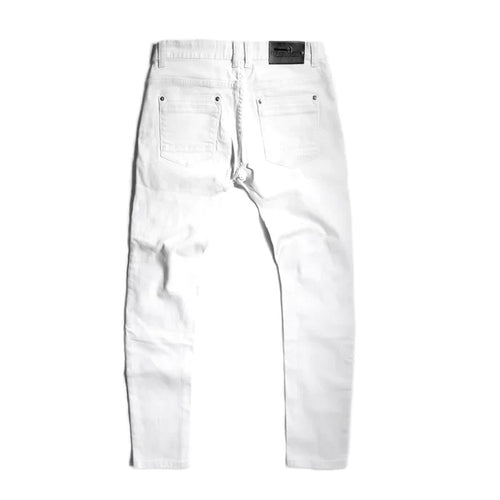 MEN'S COPPER RIVET JEAN WITH RIPS (WHITE)-913211