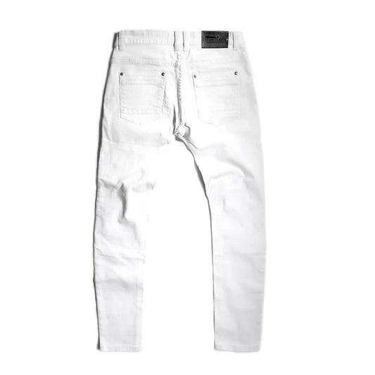 MEN'S COPPER RIVET JEAN WITH RIPS (WHITE)-913211