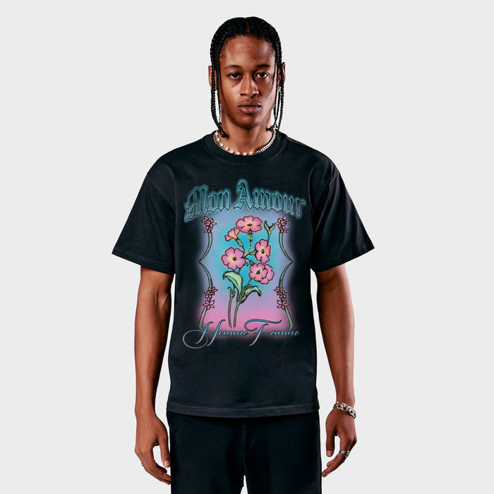MY LOVE TEE BLACK/BLUE