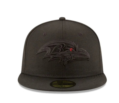 NEW ERA CAP-Baltimore Ravens Black on Black 59FIFTY Fitted -70234490